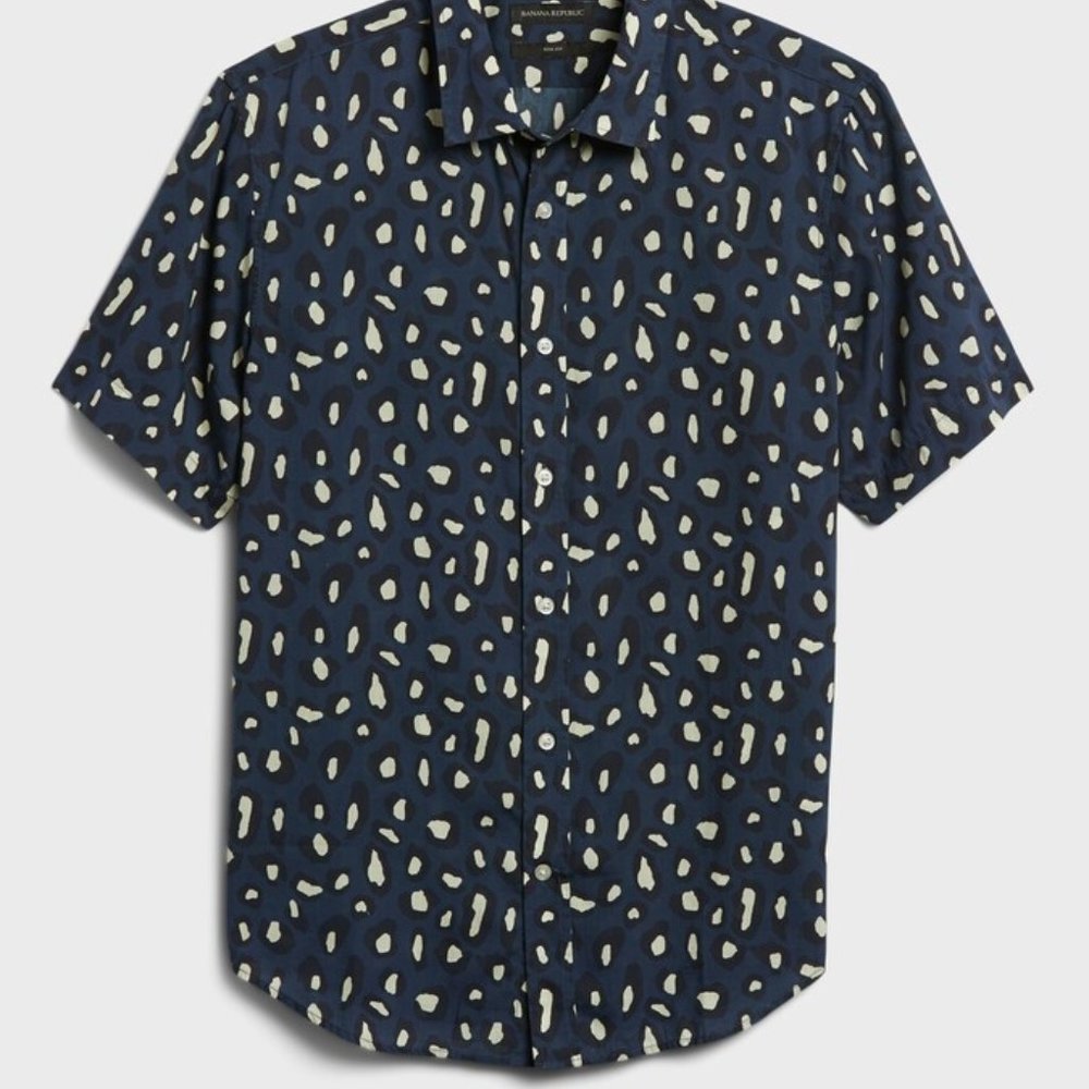 Banana Republic Untucked Slim-Fit Cotton Shirt